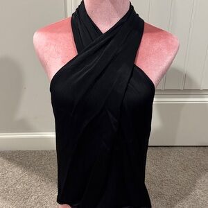 Mango Black Halter Top